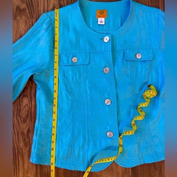 RUBY RD Blue jacket blazer size 12 - Picture 12 of 13